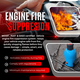 UAE-approved fire suppression systems for vehicles. Automatic engine fire protection compliant with MOIAT, R107 & SASO standards.