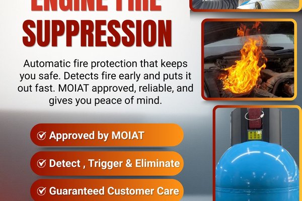 MOIAT Approved Vehicle Engine Fire Suppression System in UAE
