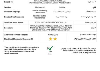 Certificate of Conformity