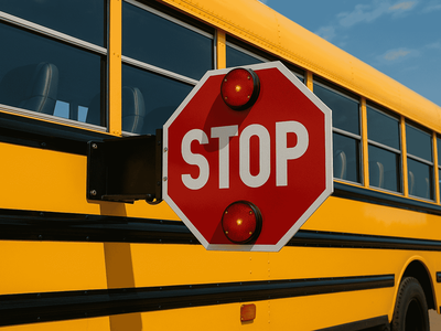 Installation of 500+ Stop Arm Boards for Emirates Transport